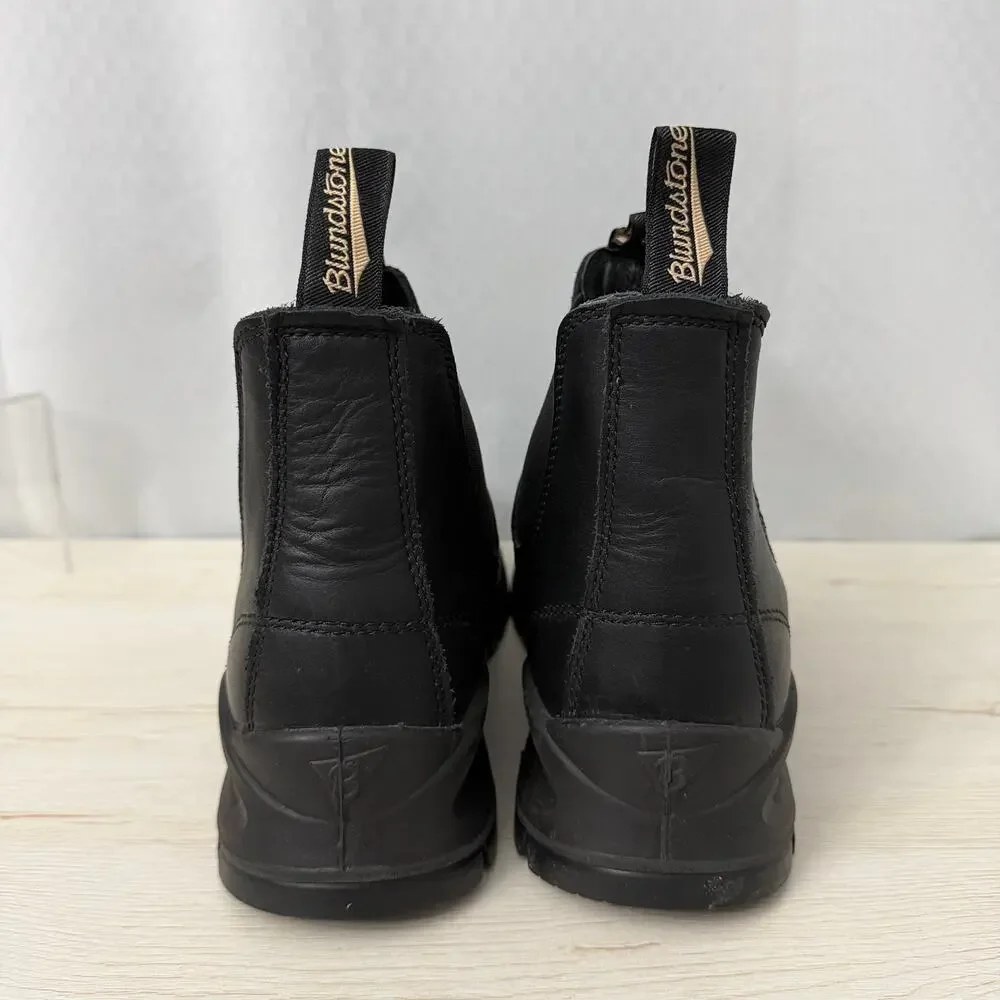 Blundstone 2240 Lug Chelsea Boots Mens Size 9.5 Wide US Black Leather Chelsea